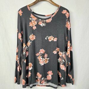 Lularoe Floral Long Sleeve Top XL Stretch